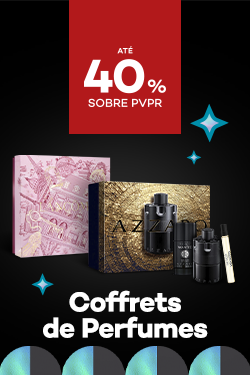Coffrets com destaque promocional de 40% obre pre&ccedil;o de Venda ao P&uacute;blico Recomendado